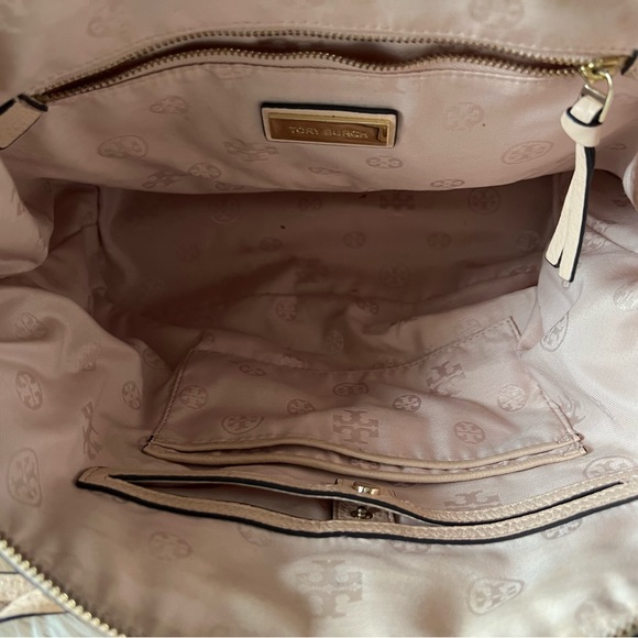 Tory Burch Pink Pebbled Leather Carter Satchel Bag - Picture 7 of 7